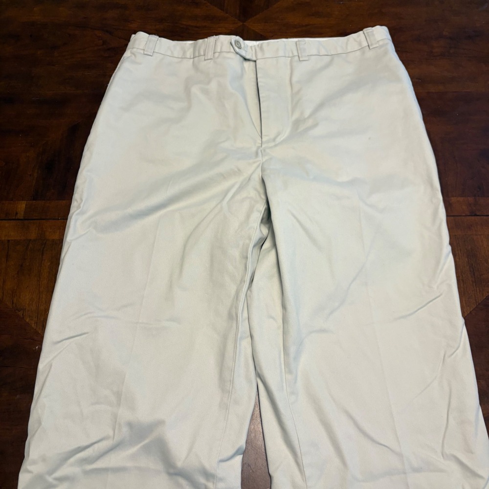 Lauren Ralph Lauren Chino Pants Mens 38x34 Khaki Flat Front Straight Leg Cotton